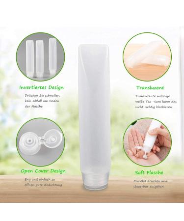 Voarge 10-Pack 30ml Plastic Travel Bottles Set | Refillable Cosmetics Containers for Shampoo Conditioner & Lotion - Buy Online on SooperMarket.com