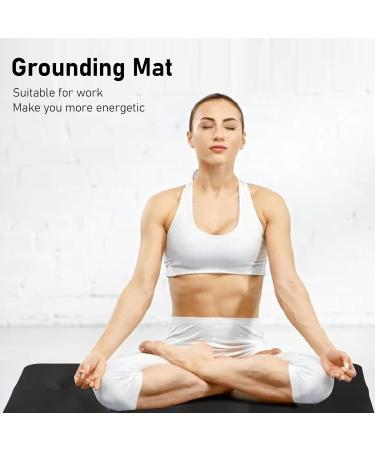 Large Black Grounding Mat for Pain Relief & Improved Sleep - Durable Anti-Static Design for Older Feet - Buy Online on SooperMarket.com