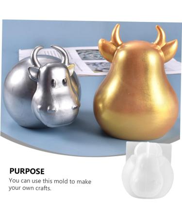 Anneome Resin Molds Cow Silicone Mold Cow Keychain Clear Epoxy Candy Molds Cow Shaped Cattle Shaped Mould Pendant Soap White 6.9X7.2CM - Buy Online on SooperMarket.com