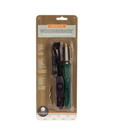 Walnut Hollow Creative Woodburner Introduction Value Pen for Beginner and Intermediate Woodburning, 4 Tips Green Woodburner Value Pen