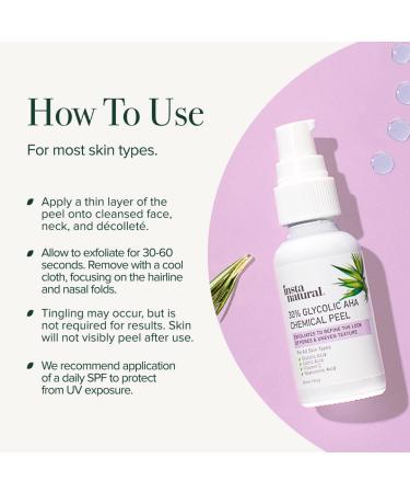 Glycolic Acid 30% AHA Chemical Peel for Face - Professional Dark Spot & Scar Treatment - 1 oz - Buy Online on SooperMarket.com