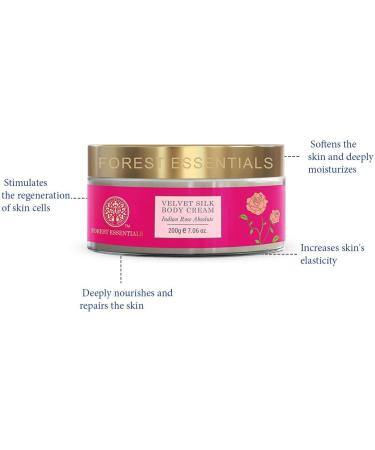 Forest Essentials Indian Rose Absolute Velvet Silk Body Cream 200g - Buy Online on SooperMarket.com