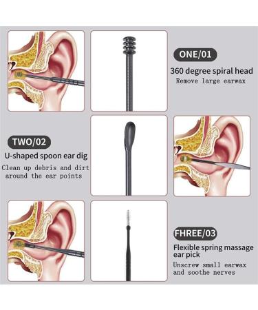 Portable Ear Cleaner Stainless Steel Ear Spoon Set Stainless Steel Ear Wax Remover Reusable Stainless Steel Ear Wax Remover Set Ear Wax Easily Removed Ideal for Personal and Home Use(Stainless steel) - Buy Online on SooperMarket.com