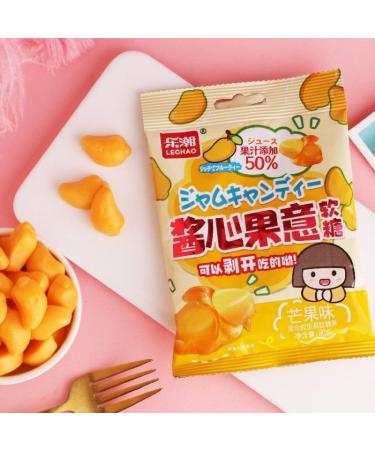 Mango White Peach Soft Candy Peelable Litchi Gummies Instant Office Sugary Snacks Fruit Juice Fudge Chewing Sweets Gummy Candy Healthy Desserts Dim sum Candies Casual Snacks Gift (Mango 10bag) Mango 10bag - Buy Online on SooperMarket.com