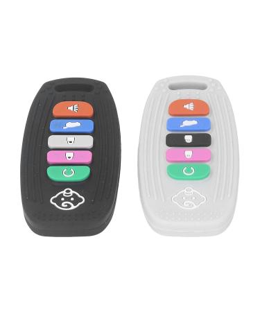 Soothing Silicone Teething Toys - 2Pcs Hanging Remote Control Shape Chew Toys 10x5cm - Buy Online on SooperMarket.com