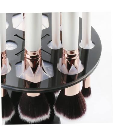 14-Hole Makeup Brush Holder Tree - Acrylic Base Organizer Stand for Air Drying - Black Makeup Brush Storage - Buy Online on SooperMarket.com