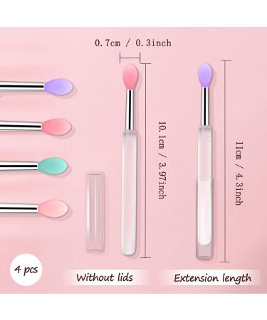 4pcs Silicone Lip Brushes Set | Classycoo Makeup Applicator for Lip Gloss Lipstick & Eyeshadow | Perfect for Cream & Liquid Lip Masks - Buy Online on SooperMarket.com