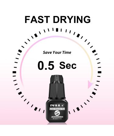 NXJ INFILILA Lash Glue | Extra Strong Eyelash Extension Adhesive - 0.5 Sec Dry Time 8 Weeks Retention Low Fume - 5ml - Buy Online on SooperMarket.com
