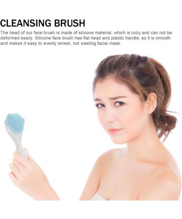 SHANPIN Handheld Silicone Face Scrubber Exfoliator - Soft Facial Cleansing Brush & Blackhead Remover (2 Pcs) - Waterproof Skincare Tool - Buy Online on SooperMarket.com