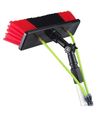 Window Cleaning Pole Water Fed Telesbrush Window Cleaner Kit Extendable Cleaner for Cleaner Outdoor Window and Conservatory Roof/Black/3M 55cm Brush Head 5M/17FT