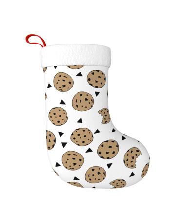 YYHHAOFA Cookies Food Chocolate Chip Biscuits Prints Christmas Decorative Stockings : Soft Light and Tactile Suitable for Christmas Halloween