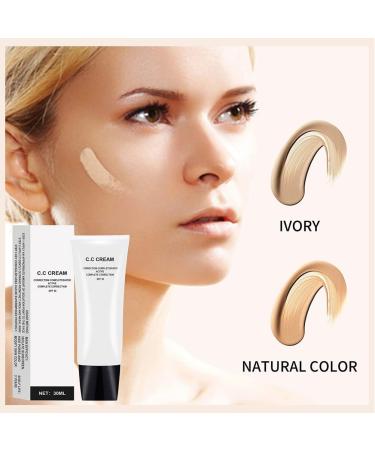 Shine Control Face Primer Makeup Base | SPF 43 Moisturizing CC Cream | Ivory Color Correcting Formula for Mature Skin - Buy Online on SooperMarket.com