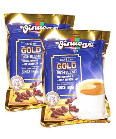Vinacafe 3 in 1 Instant Coffee Mix Rich Blend 2-Pack (40 sachets Total) by Vinacafe