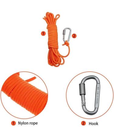 BeGrit 6mm Floating Rope Anchor with Aluminum D-Ring Locking Carabiner - 10m | Ideal for Kayak, Canoe, Boat, Camping, Hiking, Awning & Tent Canopy - Buy Online on SooperMarket.com