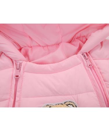 Happy Cherry Baby Toddler Hooded Romper Footie Pajamas - Bear Pink, 6-12 Months - Buy Online on SooperMarket.com