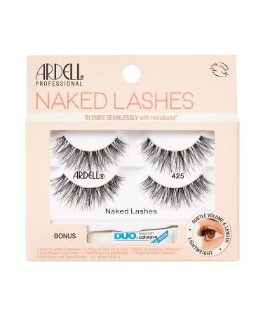 Ardell Naked Lashes 425 2 Pairs with DUO Clear-White Adhesive Subtle Volume & Length