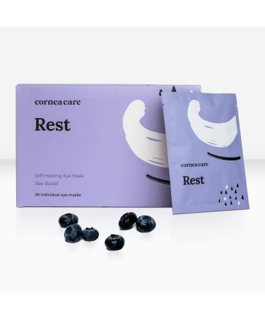 CorneaCare Rest: Self Heating Warm Compress for Eyes | Heated Eye Mask for Fast Relief of Dry Eyes | No Microwave Needed | Travel Ready | Eye Treatment Products for Dry Eye Relief | 30 Count