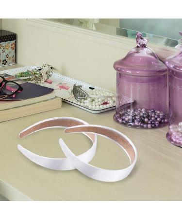Satin Headbands White Ribbon Headband - 14 Pieces 1 Inch Plain DIY Hair Accessories for Women and Girls - Buy Online on SooperMarket.com