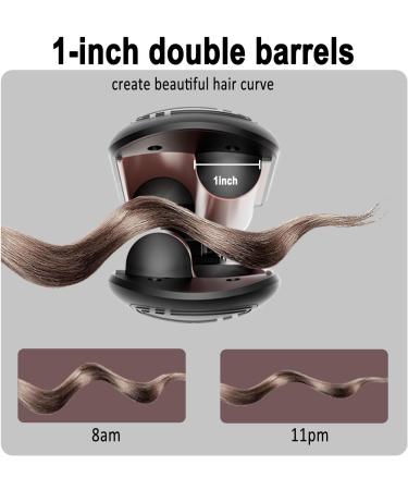Double Barrel Curling Iron Wand | Perfect Wavy Crimper for Short Hair | International Shipping Available - Buy Online on SooperMarket.com