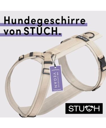 STUCH Adjustable Nylon Dog Harness - Padded & Comfortable for Small Medium Large Dogs | Beige XXS | International Shipping - Buy Online on SooperMarket.com
