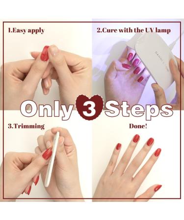 DANNI & TONI Semi Cured Gel Nail Polish Strips - Milk Swirls | Salon-Quality Manicure Stickers Set - Buy Online on SooperMarket.com