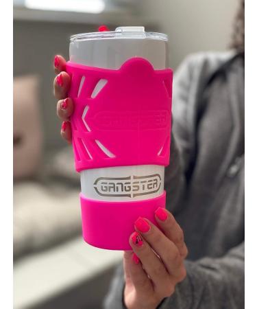 Gangster Armor Grip for 20 oz Tumblers - Silicone Handle Sleeve for Yeti, RTIC, Corkcicle Tumblers - Pink Boot Tumbler Bottom Rubber - Buy Online on SooperMarket.com