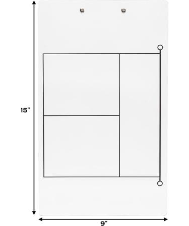 Murray Sporting Goods Pickleball Coaches Clipboard | Dry Erase Double-Sided Pickleball Clipboard for Coaching | Double-Sided Pickleball Coach Marker Whiteboard - Buy Online on SooperMarket.com