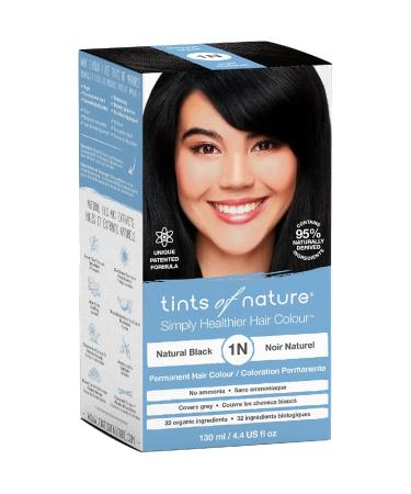 Buy Tints of Nature 1N Black Permanent Hair Dye - Nourishes Hair & Covers Greys (130ml) - Buy Online on SooperMarket.com