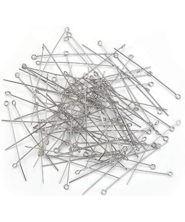 DanLingJewelry 304 Stainless Steel 24-Gauge Eye Pins for Jewelry Making - 50mm - Pack of 100 - Buy Online on SooperMarket.com