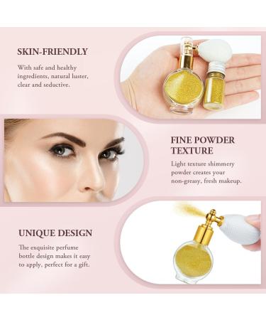 AOOWU Glitter Powder Spray Shiny Body Glitter Spray for Women Highlighter Loose Powder Spray Shimmer Sparkle Pearl Powder Makeup Spray for Body Hair Face and Clothing Colorful Gold - Buy Online on SooperMarket.com