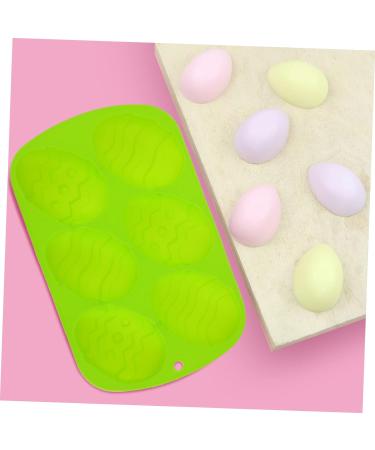 MAGICLULU 1pc Easter Egg Cake Mold Silicone Egg Molds Easter Candle Cake Mould Home DIY Baking Silicone Fondant Silcone Molds Candy Molds Biscuits Mold Muffin 3D Silica Gel Decorations 26.5X16.5CM Green - Buy Online on SooperMarket.com
