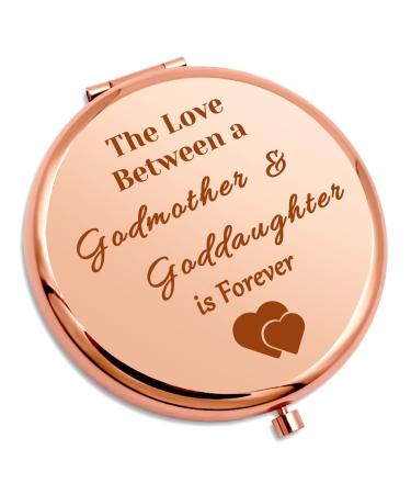 Godmother and Goddaughter Gifts Inspirational Baptism Gifts Compact Makeup Mirror Christian Gift for Daughter Mom Birthday Gift for Her Personal Mirror Easter Mother's Day Wedding Gifts Compact Mirror