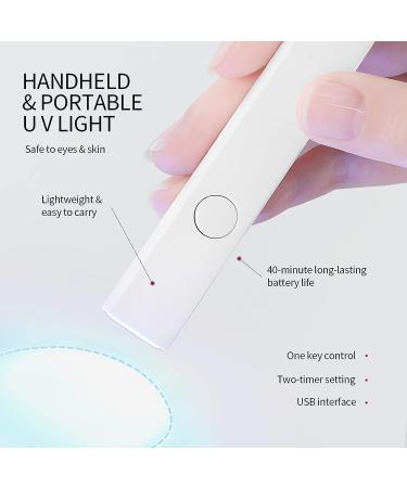 Saviland UV Light for Nails - Portable Handheld LED Nail Lamp for Gel Nails | Mini Nail Dryer for Gel Polish Curing | USB Nail Art Flashlight for Home Manicure - Buy Online on SooperMarket.com