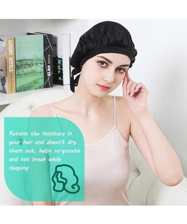 Hinataa 100% Mulberry Silk Sleeping Cap for Women - Hair Protection & Beauty Headgear - Comfortable Elastic Band - Brown & Black - One Size - Buy Online on SooperMarket.com
