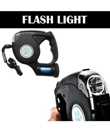 5m Dog Leash with LED Flashlight | 360 Tangle-Free Roller Leash for Dogs up to 25kg | Includes Bag Dispenser | International Shipping Available - Buy Online on SooperMarket.com