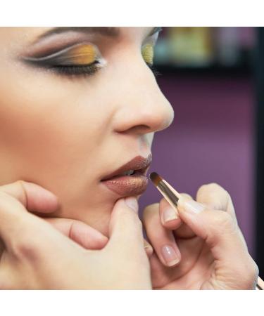 Double Ended Lipstick Brush - Premium Lip Makeup Tool | Lip Balm & Lip Mask Applicator | Golden Cosmetic Brush for Flawless Lips | Enhance Your Beauty Routine - Buy Online on SooperMarket.com