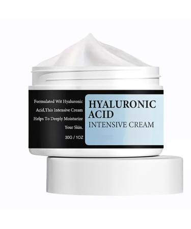 Hyaluronic Acid Intensive Cream Hyaluronic Acid Moisturiser Face Women & Men Anti Aging Face Cream Face Moisturiser for Dry Skin Firm & Smooth Skin Vegan Skin Care