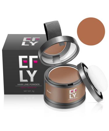 EFLY Root Touch Up Gray Hair Shadow Powder Medium Brown For Thinning Hair Women Men Eyebrows Beard Line Instant Hair Color 0.1411 Ounce Synthetic Material Free Temporary 0.14 Ounce (Pack of 1) Brown