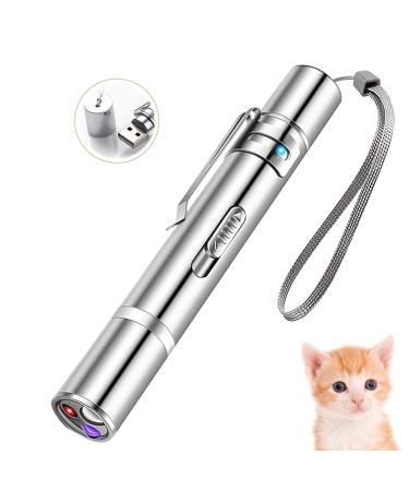 PAIDASHU Cat Toys Interactive Toys for Cats Cat Dog Red Pointer Light Toy 7 in 1 LED Cat Light Pen USB Rechargeable Pet Scratching Practice Chase Training Tool