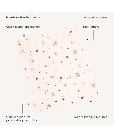 Mylee Nail Art Stickers - Snow Day - Self-Adhesive Metallic and Colourful Decorations DIY Nail Design Decoration 4 Seasons Leaves & Flowers Snowflakes Moons & Stars Hearts & Butterflies 1 - Snow Day - Buy Online on SooperMarket.com