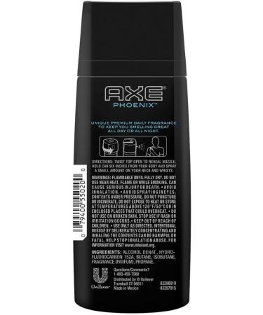 Axe Phoenix Bodyspray 4oz - Long-Lasting Fragrance for Men - Buy Online on SooperMarket.com
