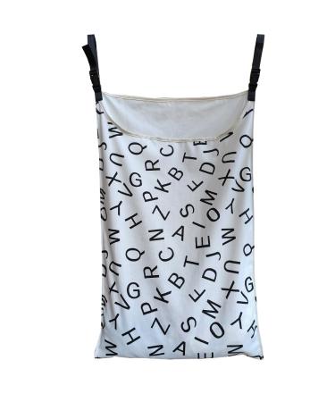 Adjustable Door Hanging Laundry Hamper Bag with Stainless Steel Hanging Hooks Hanging Laundry Bag with Zipper Best Choice for Holding Dirty Clothes and Saving Space