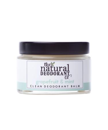The Natural Deodorant Co Clean Deodorant Balm Grapefruit & Mint 55g Aluminium Free Plastic Free All Day Protection