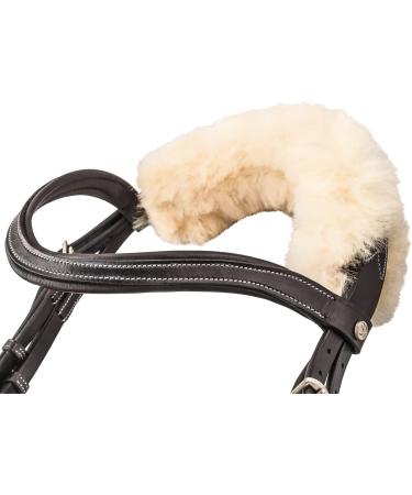 Buy SUNRIDE Swedish Bridle Oxford with Reins - Soft Genuine Leather & Fur Adjustable Anatomical Design (Cob Brown) for International Shipping - Buy Online on SooperMarket.com