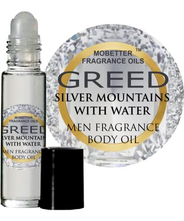 MOBETTER FRAGRANCE OILS' Our Impression of Creed Silver Mountain Water for Men Body Oil 1/3 oz roll on Glass Bottle 0.33 Fl Oz (Pack of 1) silver mountain water