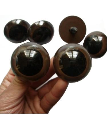 100PCS Brown Plastic Safety Screw Eyes w/ Washer for DIY Toy Making (24mm Diameter) - Doll, Puppet, Bear Craft Accessories - Buy Online on SooperMarket.com