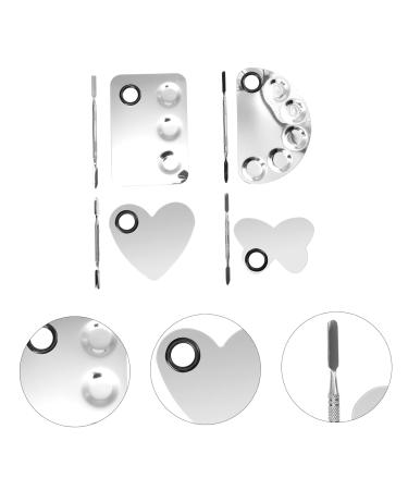 4 Sets Manicure Palette Set - Stainless Steel Nail Color Mixing Tools & Accessories for Perfect Nail Art - Buy Online on SooperMarket.com