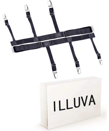 Buy Men's Shirt Holders & Suspenders - Elastic Non-Slip Adjustable Shirt Stays (1 Pair) - O-Shape for Perfect Fit - Buy Online on SooperMarket.com