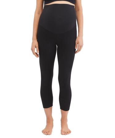 Motherhood Maternity Women's Maternity Essential Stretch Secret Fit Belly Leggings L Black