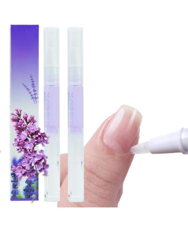 Cuticle Oil Pen for Nail Care 2PCS Cuticle Oil for Nails Moisture and Soften Dry Cuticles Nail Oil Pen for Preventing Cracking and Drying of Nails Manicure Pedicure for Woman (Lavender)